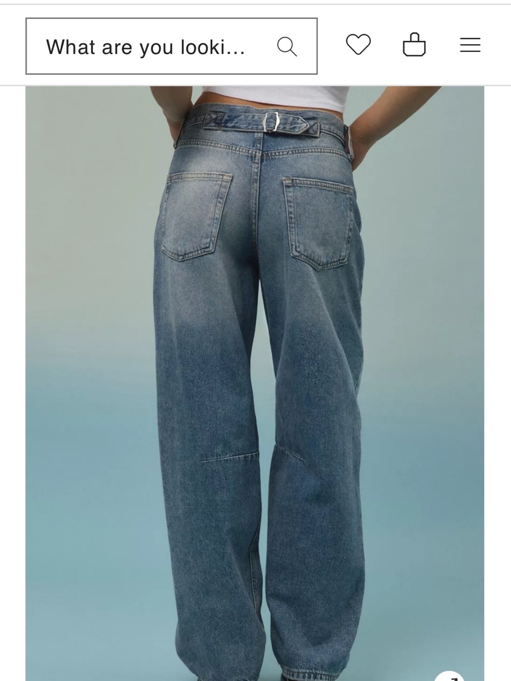 Urban Outfitters BDG Washed Blue Barrel baggy Jeans